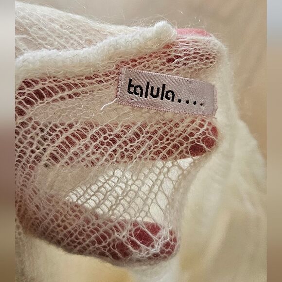 Talula Cream Women's Poncho Sweater - Picture 4 of 4